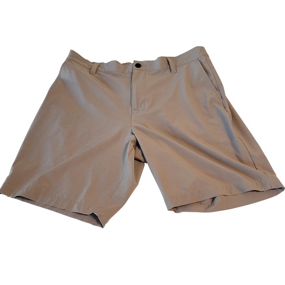 Banana Republic Other - Banana Republic Mens 38 Khaki Stretch Flat Front Performance Shorts Tan 9 Inseam